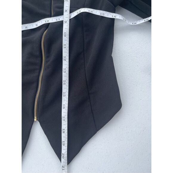 0929 Poetry Black Biker Motorcycle Jacket Size Small - Picture 3 of 4